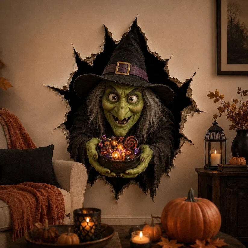 🔥Halloween Break-In 3D Wall Decals