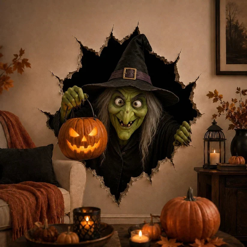 🔥Halloween Break-In 3D Wall Decals