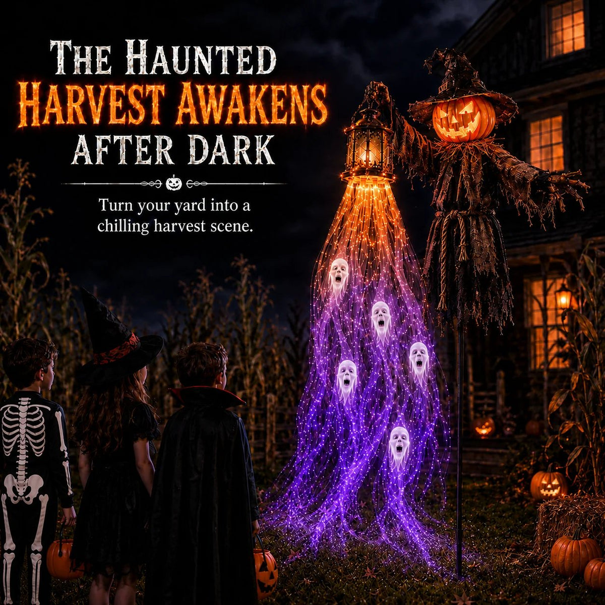 🎃 Haunted Headless Horseman Halloween Yard Light | Animated Spooky Outdoor Garden Decoration 💀